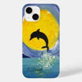 Iphone Case - Dolfijn Maan Oceaan (Achterkant)