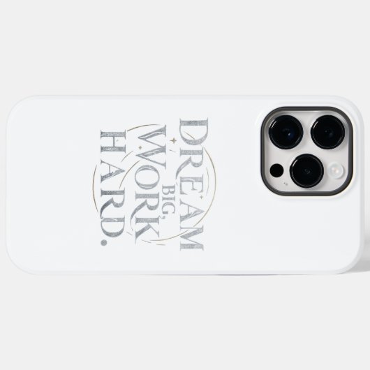 iPhone Case - Droom groot, werk hard (Achterkant (horizontaal))