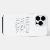 iPhone Case - Droom groot, werk hard Hoesje (Achterkant horizontaal)