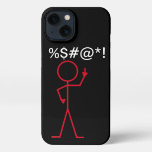 iPhone Case - "Eff You" Rode-tick-figuur iPhone 13 Hoesje