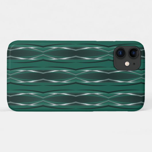 iPhone Case - Forest Silver Retro (Achterkant (horizontaal))