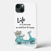iPhone Case - French Scooter Life is een reis (Achterkant)