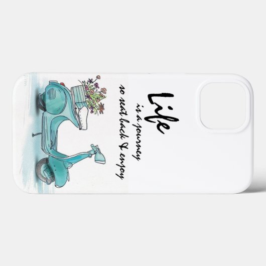 iPhone Case - French Scooter Life is een reis (Achterkant (horizontaal))