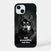 IPhone Case gepersonaliseerd zwart | Ninja Husky iPhone 15 Case (Achterkant)