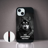IPhone Case gepersonaliseerd zwart | Ninja Husky iPhone 15 Case