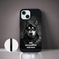 IPhone Case gepersonaliseerd zwart | Ninja Husky