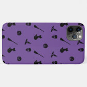 iPhone Case Halloween Pattern Blk op Paarse (Achterkant (horizontaal))