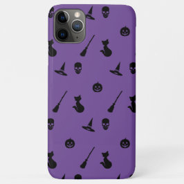 iPhone Case Halloween Pattern Blk op Paarse