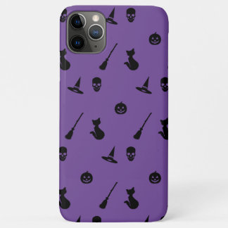 iPhone Case Halloween Pattern Blk op Paarse
