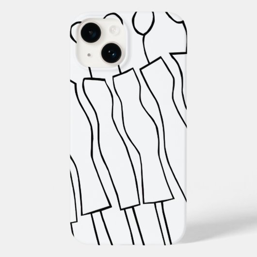 iPhone Case (Handgetekende vrouwen 02) (Achterkant)