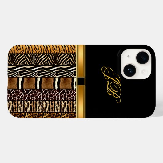 iPhone Case-Hoesje Gold Black Case-Mate iPhone Case (Achterkant (horizontaal))