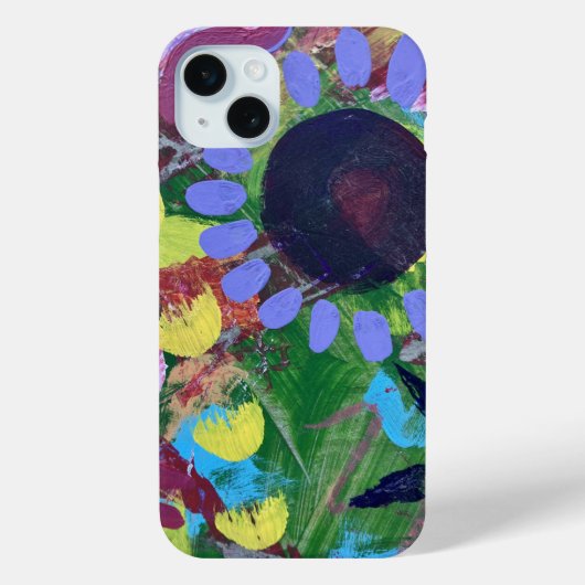 IPhone case in Abstract Flowers2 ontwerp (Achterkant)