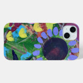IPhone case in Abstract Flowers2 ontwerp (Achterkant (horizontaal))