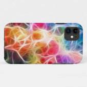 iPhone Case Kleurrijk Lichtroze Groen Net (Achterkant (horizontaal))
