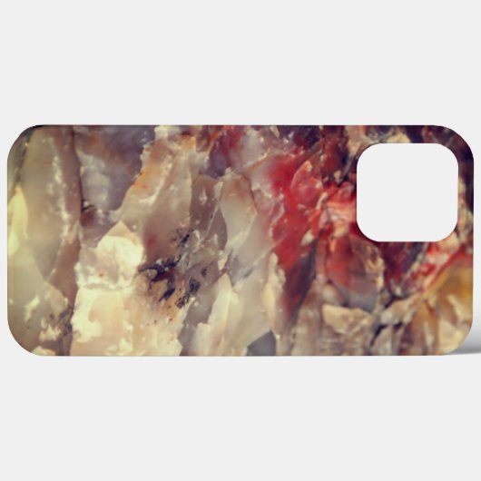 iPhone Case - Kwartz in Petrified Log 3 Red (Achterkant (horizontaal))