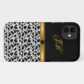 iPhone Case-Mate Hoesje Goud Zwart (Achterkant (horizontaal))
