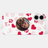  iPhone Case met Cat Paw Prints (Achterkant (horizontaal))