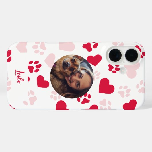  iPhone Case met Cat Paw Prints (Achterkant (horizontaal))