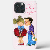 iPhone Case met Romantic Couple - Love (Achterkant)