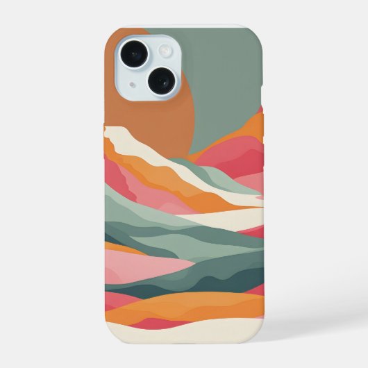 iPhone Case Mountain Scape voor iPhone 15 (Achterkant)