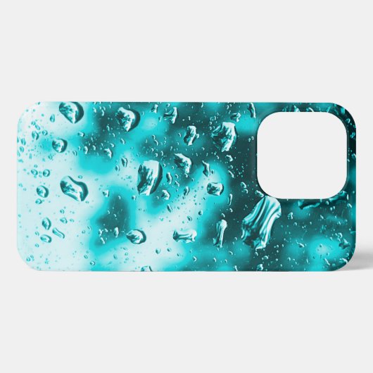 iPhone Case - Original Raindrop Art - Aqua iPhone Hoesje (Achterkant horizontaal)