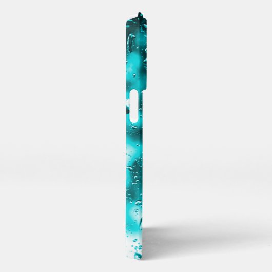 iPhone Case - Original Raindrop Art - Aqua iPhone Hoesje (Rechterkant)