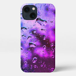 iPhone Case - Original Raindrop Art - Deep Paars 13 Hoesje