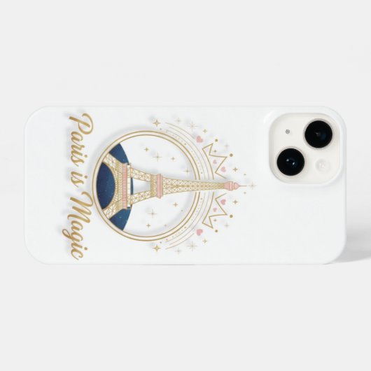 iPhone Case - Paris Elegant Eiffel Tower iPhone Hoesje (Achterkant horizontaal)