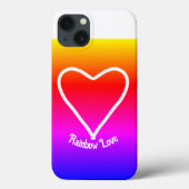 iPhone Case Rainbow Love Colorful (Achterkant)