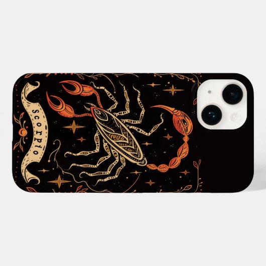 iPhone Case Schorpioen Hemelse Zodiac Art (Achterkant (horizontaal))