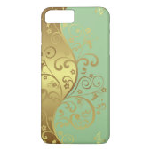 iPhone case-Seafoam & Gold Swirls Case-Mate iPhone Case (Achterkant)