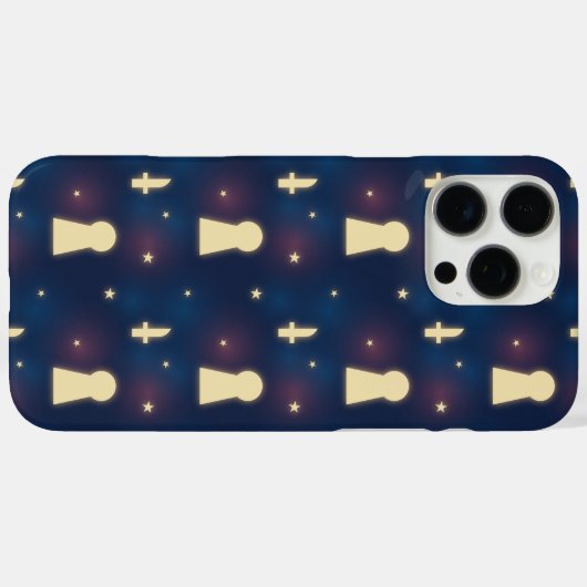 IPhone Case Sterrennacht Knife Keyhole Pattern (Achterkant (horizontaal))