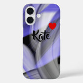 iPhone Case Trend Abstracte Lavendel Violet (Achterkant)