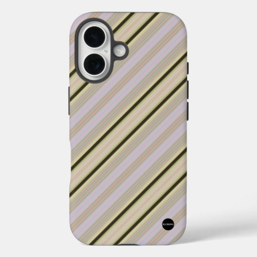 Iphone Case Verticale Streep geel HAMbWG (Achterkant)