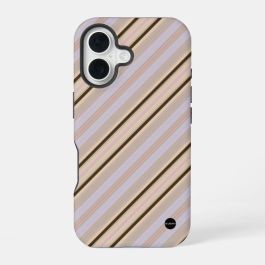 Iphone Case Verticale Streep geel HAMbWG 16 Hoesje (Achterkant)