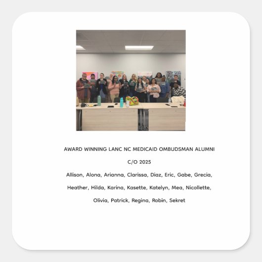 iPhone Case Vierkante Sticker (Voorkant)