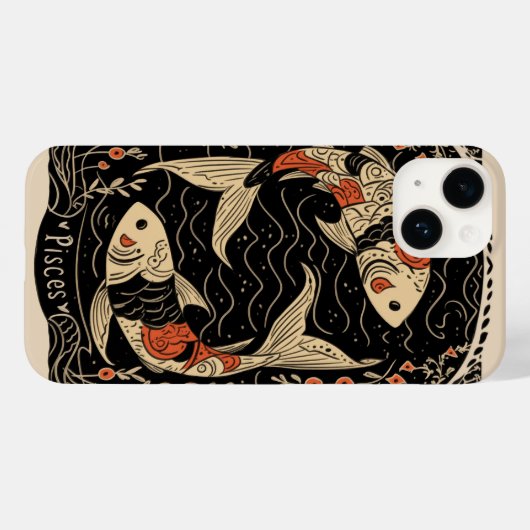 iPhone Case Vissen tapesHemelse Dierenriem Kunst (Achterkant (horizontaal))