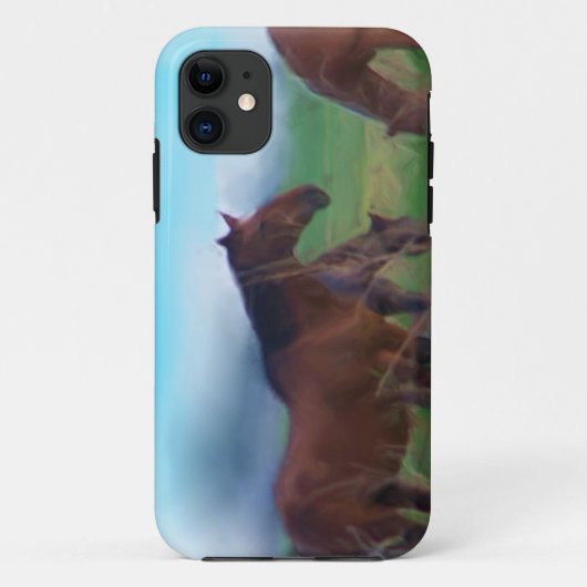 Iphone case voor wilde paarden (Achterkant)