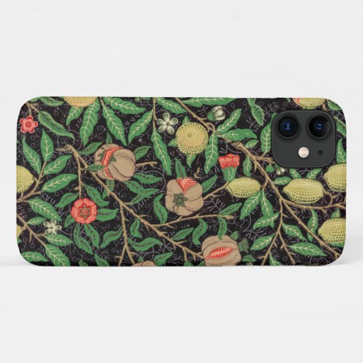 IPHONE CASE : WILLIAM MORRIS : POMEGRANATEN (Achterkant (horizontaal))