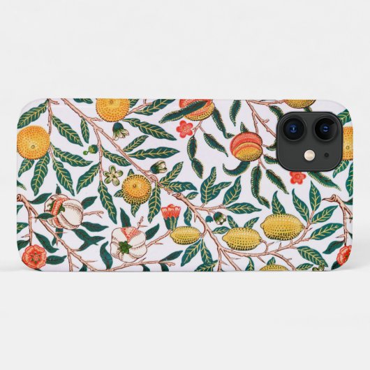 IPHONE CASE : WILLIAM MORRIS : POMEGRANATEN (Achterkant (horizontaal))