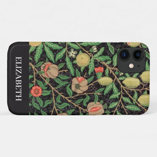 IPHONE CASE : WILLIAM MORRIS : POMEGRANATEN (Achterkant (horizontaal))