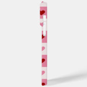 iPhone case with red and pink hearts. (Achterkant / Links)