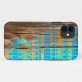 iPhone Case Wood Aztec Wooden iPhone 6 hoesje (Achterkant (horizontaal))