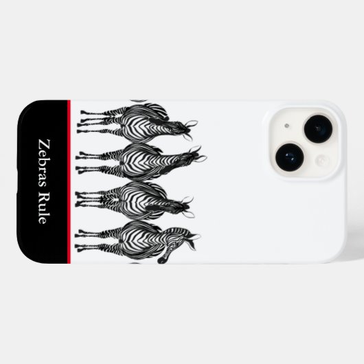 iPhone Case-Zebras Rule Case-Mate iPhone Case (Achterkant (horizontaal))