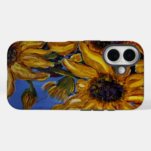iPhone Case Zonnebloemen (Achterkant (horizontaal))