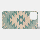 iPhone Case - Zuidwestelijk Weave, Pastel Aqua Hoesje (Achterkant horizontaal)