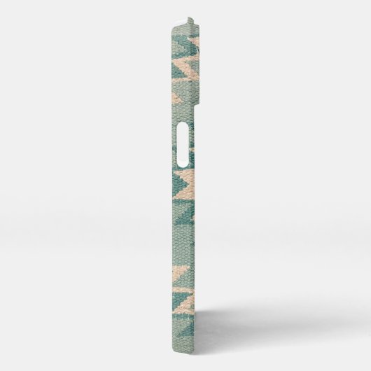 iPhone Case - Zuidwestelijk Weave, Pastel Aqua iPhone Hoesje (Rechterkant)