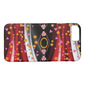 IPhone Cases Abstract Rood Zwart Wit (Achterkant (Horizontaal))