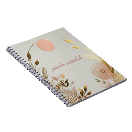 iphone cases pink world notitieboek (Rechterzijde)