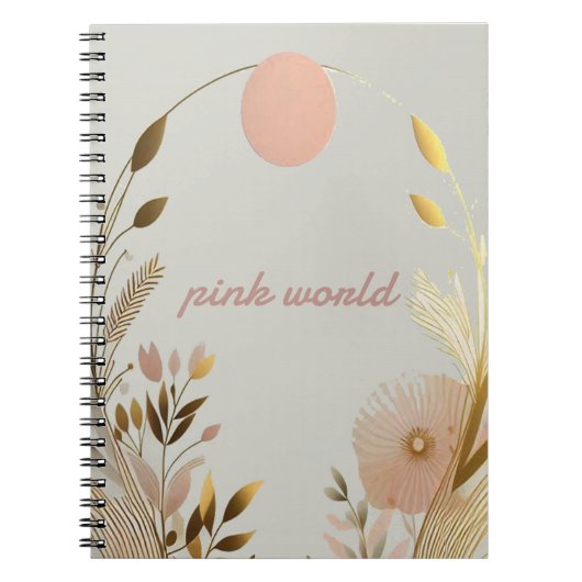 iphone cases pink world notitieboek (Voorkant)